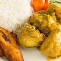 Curry Chicken Platter (Large) · All platters consist of one side. Second side cost of $2.