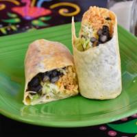 Large Burrito · Burritos come with your choice of filling on a flour tortilla then stuffed with cheese, rice...