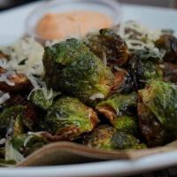 Crispy Fried Brussel Sprouts · Rosemary, Parmesan, Calabrian Chili Aioli