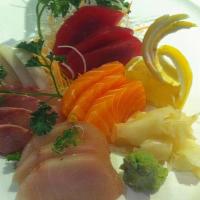 Sashimi Appetizers · Eight pieces assorted raw fish.