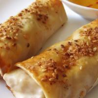 Egg Rolls (2) · 2 pieces. crispy dough filled with minced vegetables.