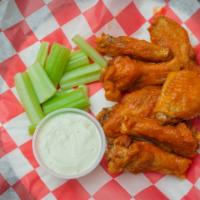 Wings (30) · Famous wings come with side of celery  blue cheese dressing.