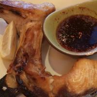 Hamachi Kama · Yellowtail chin served with ponzu sauce.