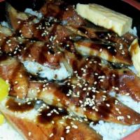 Chicken Teriyaki · Grilled chicken and noodles with teriyaki sauce. Served with miso soup and rice.