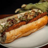 General Tso'S Cutlet Hoagie · fried chicken cutlets, crispy brussel sprouts tossed in General's Tso's sauce, toasted seasa...