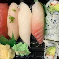 Sushi Regular · Five pieces sushi and a California roll