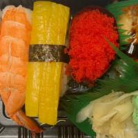 Sushi Sampler(5Pc) · Salmon ,tuna yellowtail ,white tuna ,redsnapper