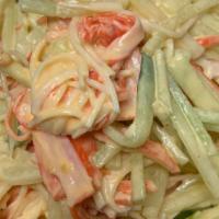 Kani Salad · Spicy crab stick and cucumber, masago and lettuce