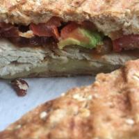 Couch Club · Buttermilk ranch spread, house-roasted turkey, tomato, bacon, smoked cheddar, & avocado