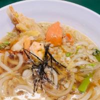Udon · With shrimp, vegetables, and tempura shrimp.