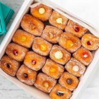 Mini-Sada Custom Box · A box of 20 malasadas- just bite-size! (Choose up to 5 flavors)