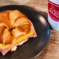 Croissant Sandwiches · Ham and cheddar or turkey and swiss.