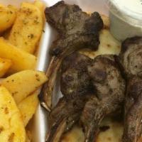 Lamb Chops (3) · With pita, lemon and tzatziki