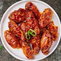 Seoul'S Wings · Fresh chicken wings breaded, fried until golden brown, and tossed in soy sauce, brown sugar,...