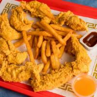 Tenders Combo (8) · 8 Pcs Handcraft Tenders With a Biscuit, a choice of  side & a Drink
