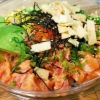 Build Your Own Poke Bowl · Served with two proteins, make it large with an extra protein.