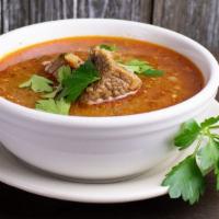 Kharcho Special (24 Oz) · Beef and tomato soup with a unique spice blend and fresh herbs.