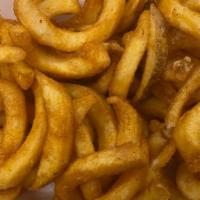 Curly Spicy Fries · Hot and spicy.