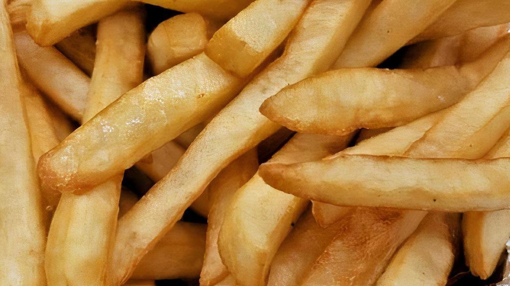 French Fries · Our delicious french fries are deep-fried 'till golden brown, with a crunchy exterior and a light fluffy interior. Seasoned to perfection!