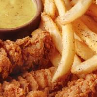 4 Piece Tender Platter · Comes with choice of sauce.