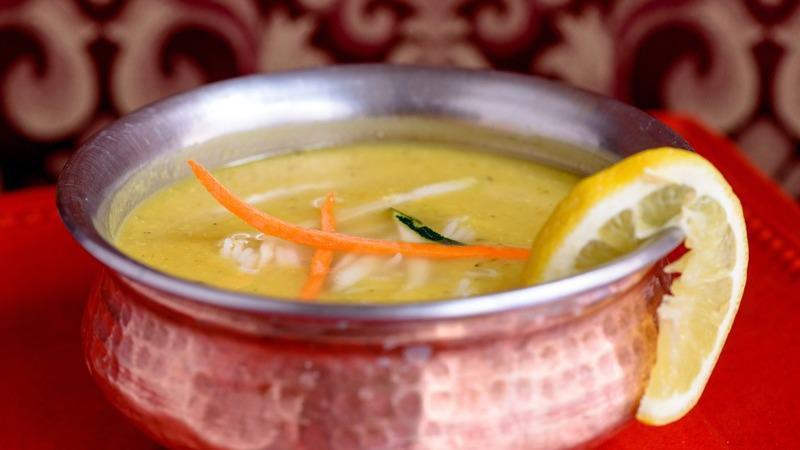 Vegan Mulligatawny Soup · Lentil soup with spices. Vegan.