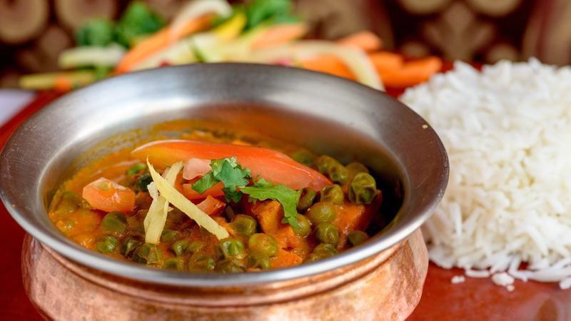 Mattar Paneer (Cheese) · Homemade Paneer & Peas Cooked w/ Tomatoes, Herbs Spices
