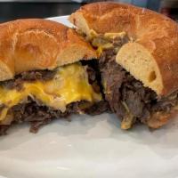 Cheesesteak · shaved ribeye, onions, american cheese