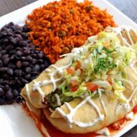 Chimichangas (Entree) · Flour tortilla filled with your choice of beef or chicken. Peppers, onions, and cheese light...