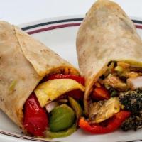 Grilled Vegetable Burrito (V) · Steamed, choice of tortilla with choice of Mexican or Cilantro white rice, choice of Vegan b...