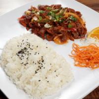 Korean Spicy Pork Bbq Platter · 