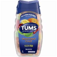 Tums Extra Strength Antacid Chewable Tablets For Heartburn Relief, Assorted Fruit - 96 Count · 