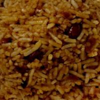 Rice And Beans · Red kidney beans cooked in basmati rice with fresh herbs, our favorite.