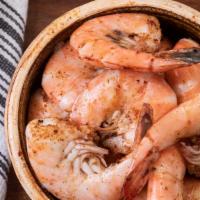 1/2 Ib. Steamed Shrimp · Large Gulf shrimp steamed and served in garlic-butter sauce, Old Bay.