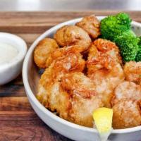 #14 Scallop & Shrimp Combo · Fresh sea scallop and large shrimp fried to perfection.