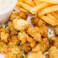 #13 Oyster Platter · Lightly breaded oysters fried to a golden crisp.