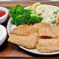 # Tilapia Platter · 2 filets lightly breaded and fried to perfection.