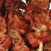 Beef Kabobs · 4 Sticks of Tender pieces of cubes beef seasoned in spices.