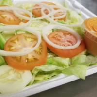 Our Tossed · Lettuce, tomato, onion & celery.