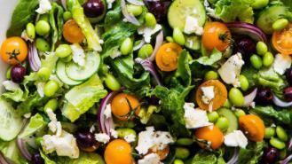 Seaver Salad · Vegan. Mixed greens, avocado, roasted pumpkin seeds, and pita chips.