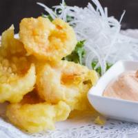  Rock Shrimp Tempura · With spicy cream sauce.