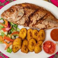 Red Snapper · Our delicious red snapper is marinated with fresh ginger seasoning grilled or fried to your ...