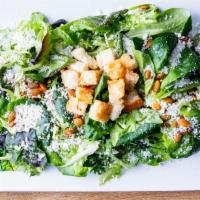 Southwest Caesar · Local mixed greens fiestas with parmesan, cotija, garlic croutons, spicy pepitas, and cilant...