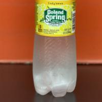 Poland Springs Lemon Sparkling Water

 · 16.9oz bottle Poland springs lemon sparkling water.