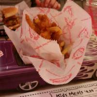 Kids Chicken Finger · chicken fingers and dipping sauce. Kids meal  entree with a side of fries or apple sauce plu...