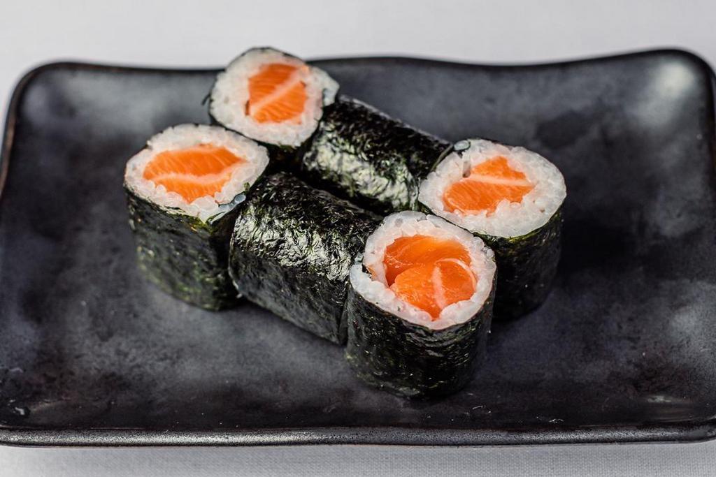 Sake Maki (Salmon) · 6 piece. salmon, rice, nori (seaweed on outside)