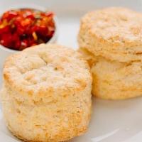 Buttermilk Biscuits · pepper jam, honey butter