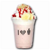 Basic Becky · Vanilla ice cream, strawberry syrup, strawberries, bananas, and graham crackers. Topped with...