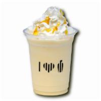 Passion Fruit Madness · Vanilla ice cream, frozen yogurt, and passion fruit puree. Topped with whipped cream and pas...