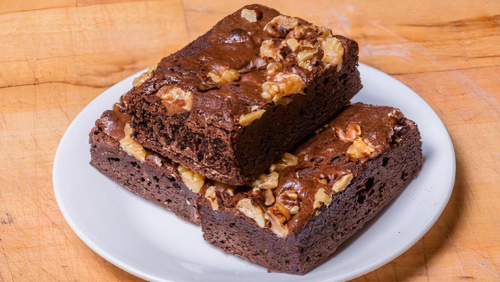 Walnut Brownie · Fudge brownie with crunchy walnuts.