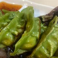Vegetable Gyoza · Steamed or fried. 6 pieces of vegetable dumpling